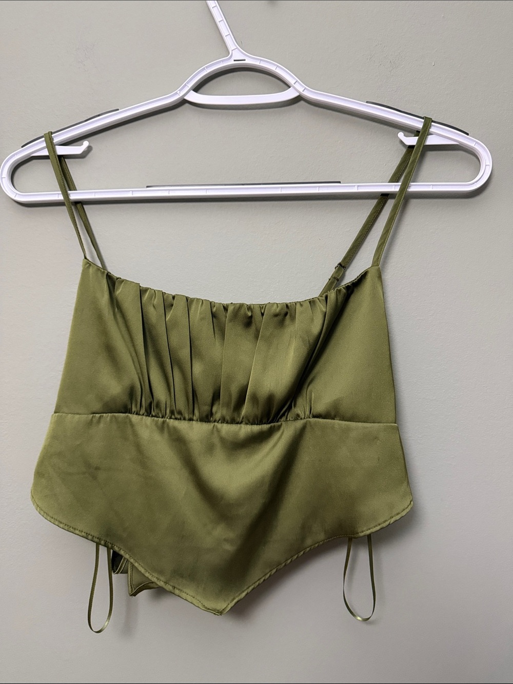 Backless Green Crop Top